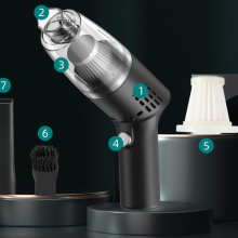 Wireless Car Vacuum Cleaner Portable | Hand-held Rotary Mini Dual Purpose Wireless Vacuum Cleaner（Wechat:13510231336） thumbnail-2