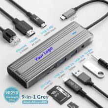 PW-6P25R?subosen 6 in 1 USB c hub docking station HDMI(4K@30Hz) USB A 3.0 RJ45(2.5G) PD100W