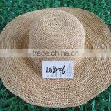 China Hot Sale Elegant Ladies Fashion Straw Wholesale Straw Floppy Hats thumbnail-2