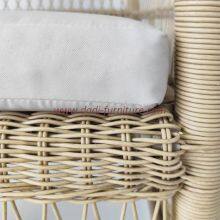 Outdoor All-weather Wicker Woven Handmade Dining Room Rattan Armchair Hotel Villa Garden thumbnail-5