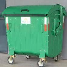 European Standard 1100-liter Galvanized Sheet Trash Can Trade Export-type Metal Trash Can thumbnail-5