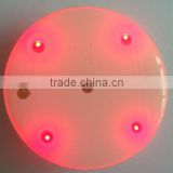 7 leds light plastc badge pin with red color lighting