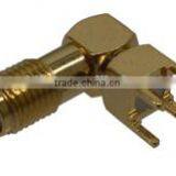 SMA Bulkhead Female Right Angle Connector for PCB