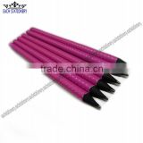 Black Wooden Pencil With Pink Painting And Silver Point 2011 New Design