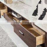 2015 Living Room Furniture MDF Wood TV Stand With 3 Drawers , Top Marble tv Cabinet ,modern tv Stand on Promotion thumbnail-2