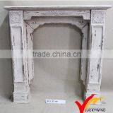 KD Antique Indoor Freestanding Wood Fireplace Mantel