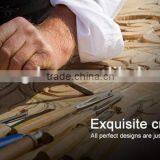 Rural Flower Carving Solid Birch Wood Glass Door Designs for Interior thumbnail-6