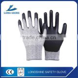 Best price 13G Black softtextile Latex Coated Kevlar liner cut resistant Safety Work hand Gloves CE certification                        
                                                Quality Choice