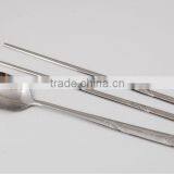 Jieyang Factory Sweet Tulip Stainless Steel Spoon and Chopsticks Set