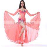 Wuchieal Lace Professional Belly Dance Costume for Stage Performance