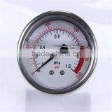 Durable Light Weight Easy To Read Clear Mini Pressure Gauge For Liquid Media thumbnail-1