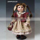 High quality 16 inch porcelain promotional gift product country doll