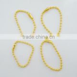 2.4mm Gold Plated Iron Ball Chain 10cm Length