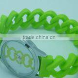 Punk Leisure Braid Silicone Bracelet Watch thumbnail-1
