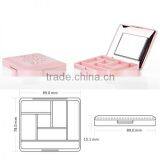 Retangular Pink Pressed Powder Case With Mirror thumbnail-2