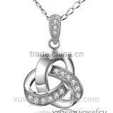 Ladies Cubic Zirconia Stainless Steel Infinity Necklace
