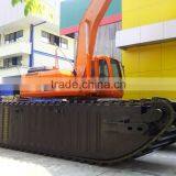 Pontoon of amphibious excavator