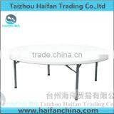 Stainless Steel Bracket PE 6FT Outdoor Round Table for Banquet/durable Modern Round Dining Table With Removable Legs thumbnail-1