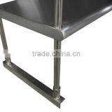 NSF Approval Stainless Steel Kitchen Work Table Single Tier Overshelf/table Mounted Shelf thumbnail-2