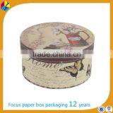 Rigid Round Packaging for Vintage Hat Boxes With Lids thumbnail-3