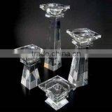 Clear Crystal Pillar Candle Holder thumbnail-1