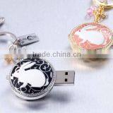 RORO Auspicious Rabbit Enamel Craft Gift USB Flash Disk USB Flash Drive