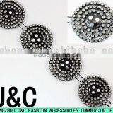 New Fashion Round Rhinestone Trimming