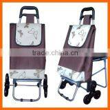 Shopping cart with stool include luggage bag