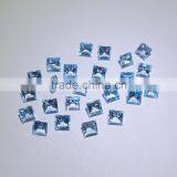 NATURAL SKY BLUE TOPAZ CUT FACETED GOOD COLOR & QUALITY 6 MM SQUARE LOT thumbnail-2