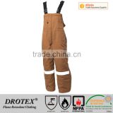 Drotex heavy-duty HRC2 13oz cotton flame retardant duck bib overalls