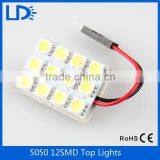 5050 12 SMD Super White Reading Lamp Dome Light LED COB Car Parking Auto Interior Panel Light thumbnail-5
