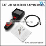 3.5"LCD Video 5.5mm 8mm Camera 6 LED handheld industrial USB endoscope camera