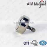 N48 Strong 10 mm Pot Magnet With Threaded Stem thumbnail-1