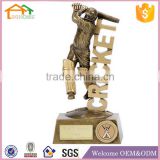 Factory Custom made best home decoration gift polyresin resin cricket player figurines