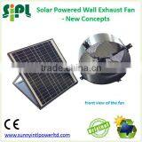 SUNNY FAN HVAC System 14 Inch 20 Watt Home Use Wall Mounted Axial Flow Type Solar Heat Extractor Air Circulating Fan Blower thumbnail-1