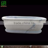 Factory Hand Carved Highly Polished White Marble Bathtub