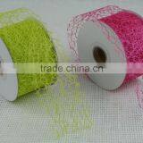 Hot Sale 100%polyester Types of Stone Mesh Fabric for Ribbon thumbnail-1