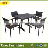 PS Wood Top Table Outdoor Coffee Table Set thumbnail-1