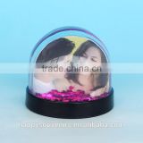 Black Base Photo Frame Plsatic Snowball For Gifts