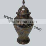 Home Use Brass Metal Urns | High Quality Urns | Metal Cremation Urn | Funeral Urns thumbnail-1