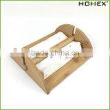 Bamboo Cocktail Napkin Caddy Holder With Bar Homex BSCI/Factory thumbnail-2