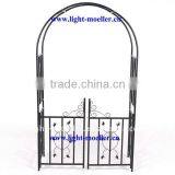 Wrought Iron Garden Arch With Gate LMGRG-51001 thumbnail-1