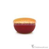 Lacquered Bamboo Salad Bowl, Spun Bamboo Bowls Safe for Health thumbnail-3