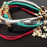 Gold Hamsa Hand Rubber Bracelet thumbnail-5
