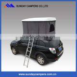 White Fiberglass Shell Hard Roof Top Tent for USA Marketing thumbnail-2
