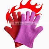 Home Kitchen Silicone Cooking Mitts Heat Resistant Glove Oven Pot Holder Single thumbnail-3