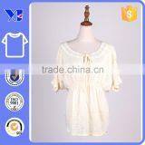 Adjustable Lacework Neckline Wrinkle Waist Short Crinkle Dress thumbnail-1