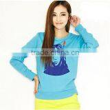 Best Selling Quality Bule Printng Customized Sweatshirt thumbnail-1