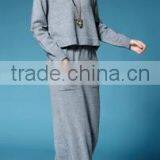 2016 New Latest Spring Autumn Women 2 Pieces Suits Loose Sweater Pullover Plus Skirt thumbnail-6