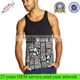 Tribal Print Cotton Gym Wholesale Custom Tank Top Men thumbnail-1